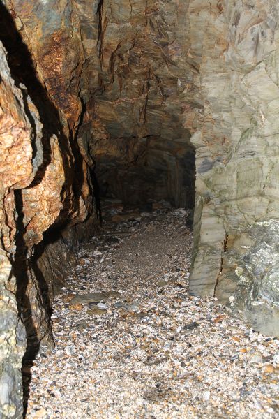 Tunnel under the cliffs at Charlestown
